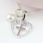 Personalised Child's Silver Christening Cross Pendant, thumbnail 2 of 4