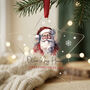 Personalised Heart Traditional Santa Acrylic Bauble Hanging Decoration, thumbnail 3 of 4