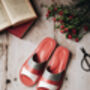 Woman's Red Slip On Slippers, thumbnail 6 of 8