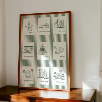 Personalised Travel Adventures/Memories/Favourite Places Print, 4 of 7