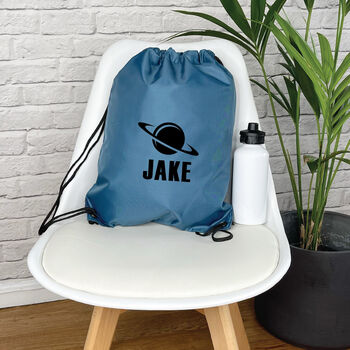 Personalised Kids Space Planet Drawstring Bag, 2 of 5