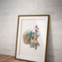 Human Skull Poster Print In Abstract Style, thumbnail 2 of 4