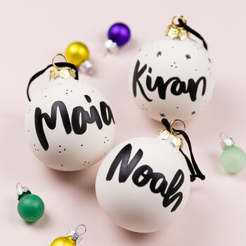 Personalised Ceramic Christmas Bauble, 2 of 8