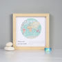 You Are My World Map Heart Valentine's Framed Print, thumbnail 6 of 7