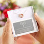 Rose Gold Plated 50th Birthday Rings Necklace, thumbnail 1 of 4
