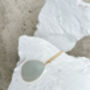 Amazonite Disc Necklace Real 18k Gold Plated, thumbnail 3 of 7