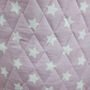 Personalised Dusty Pink Star Quilted Toy Bag, thumbnail 2 of 3