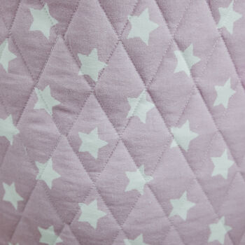 Personalised Dusty Pink Star Quilted Toy Bag, 2 of 3