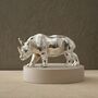 Antique Bronze Rhino Sculpture, thumbnail 2 of 6