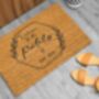 Personalised Coir Doormat With Wreath Design, thumbnail 7 of 8