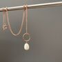 Pikake 18ct Rose Gold Plated Hoop Necklace, thumbnail 3 of 7