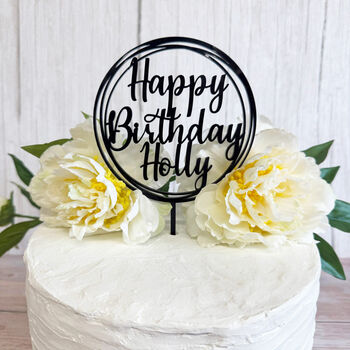 Personalised Acrylic Birthday Cake Topper Custom Name, 2 of 7