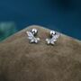 Marquise Cluster Cz Screwback Earrings, thumbnail 5 of 12