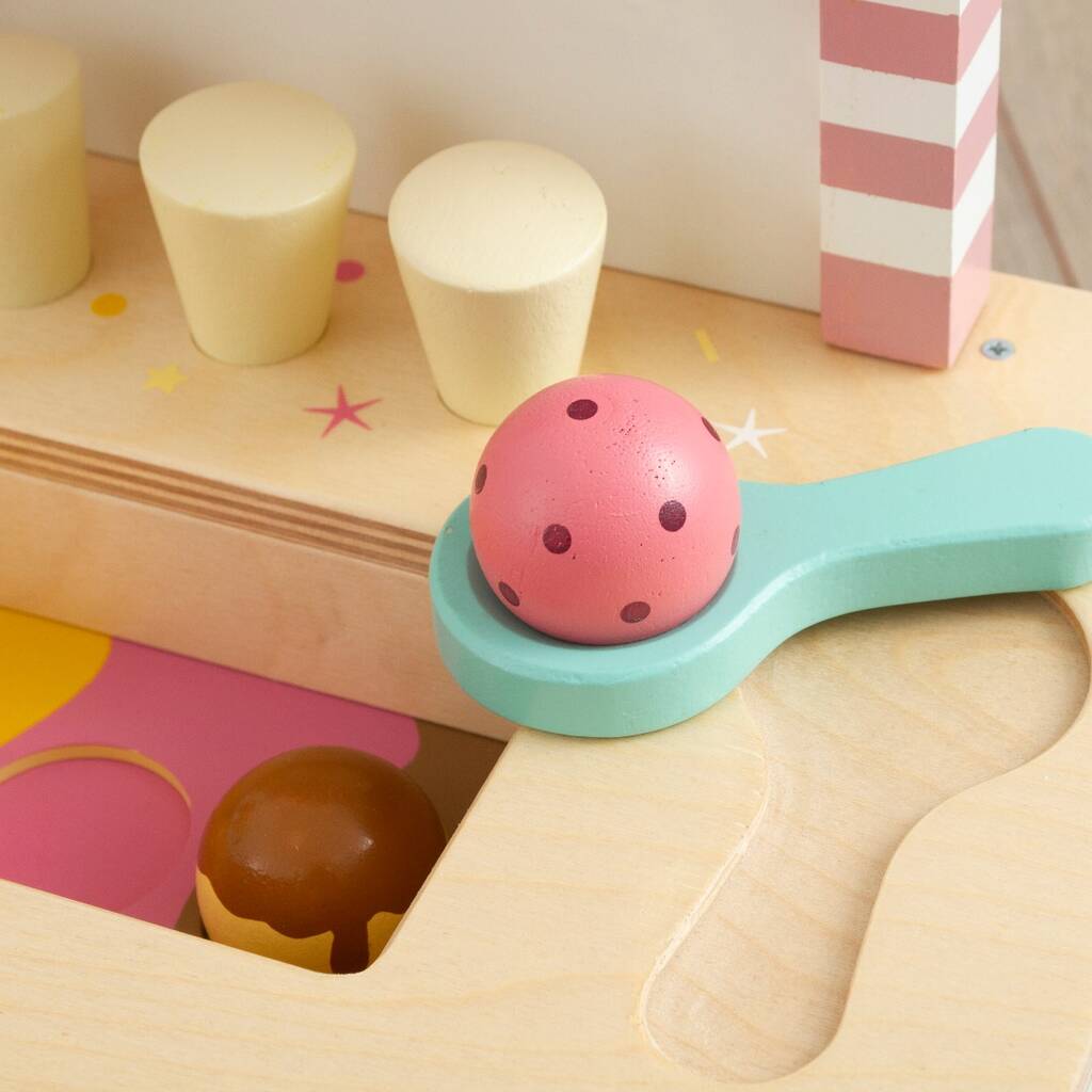 Personalised Tenderleaf Wooden Ice Cream Table Top Toy By My 1st Years