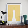 New York Empire State Building Poster. Landmark Print, thumbnail 1 of 2