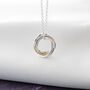 9ct Gold And Silver 50th Birthday Necklace, thumbnail 4 of 10