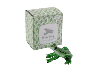 Glass Frog Ornament In Gift Box, 2 of 2
