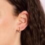 9ct Gold Diamond Hoop Earrings, thumbnail 3 of 7