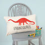 Personalised Velveteen Dinosaur Children's Cushion, thumbnail 6 of 12