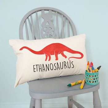 Personalised Velveteen Dinosaur Children's Cushion, 6 of 12