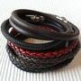 Men's Leather And Silver Story Bracelet, thumbnail 5 of 10