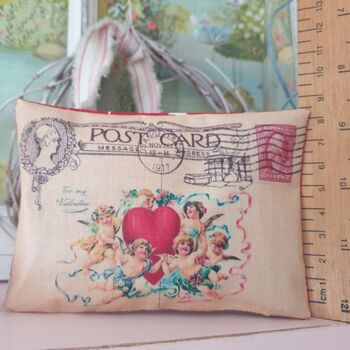 Valentine's Fabric Lavender Bag Gift For Her, Cherub Keepsake Love Token, 5 of 12