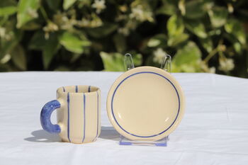 Ny Ave Ceramic Espresso Cup And Saucer, 3 of 4