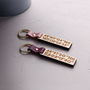 Wooden Engraved Coordinate Location Keyring, thumbnail 4 of 6