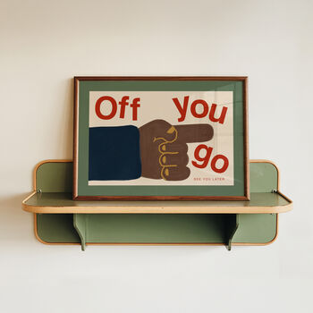 Off You Go Retro Hallway Wall Print, 5 of 9