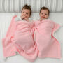 Personalised Twins Cable Knit Pom Pom Blankets, thumbnail 8 of 12