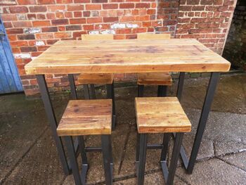 Reclaimed Industrial Tall Table Hcb, 4 of 9