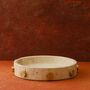 Travertine Tray With Brass Stud Detail, thumbnail 1 of 2