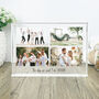 Personalised Freestanding Four Photo Giant Crystal Block 19.5cm, thumbnail 1 of 5