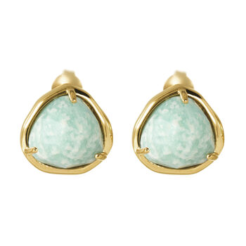 Amazonite Stud Earrings, 2 of 4