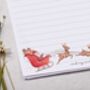 A5 Personalised Christmas Letter Writing Paper Santa Sleigh Design, thumbnail 2 of 5