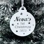 Baby's 1st Christmas Personalised Tree Decoration, thumbnail 4 of 12