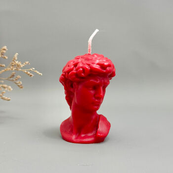 Statue Of David Bust Candle Roman Sculpture Gift, 8 of 11