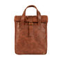 Vintage Style Brown Roll Top Backpack For Laptop, thumbnail 4 of 11