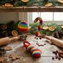 Handmade Felt Rainbow Candy Cane Christmas Decoration, thumbnail 3 of 4