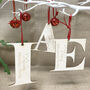Personalised Letter Christmas Decoration And Card, thumbnail 3 of 12