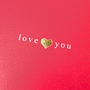 Gold Foil Heart Love You Card, thumbnail 2 of 4