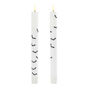 Set Of Two Tru Glow LED Taper Candles With Bat Decal, thumbnail 6 of 6