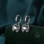 Sterling Silver Crab Dangle Huggie Hoops, thumbnail 1 of 9
