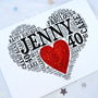 Personalised 40th Birthday Sparkle Card, thumbnail 2 of 11