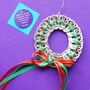 Christmas Wreath Decoration Made With Ring Pulls, thumbnail 7 of 11
