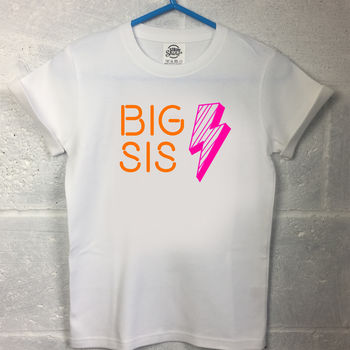 Big Bro Lil Bro/Big Sis Lil Sis Neon Lights Tshirt, 2 of 7