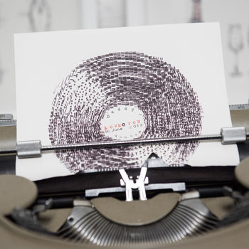 Personalised Record Typewriter Art Print, 10 of 12