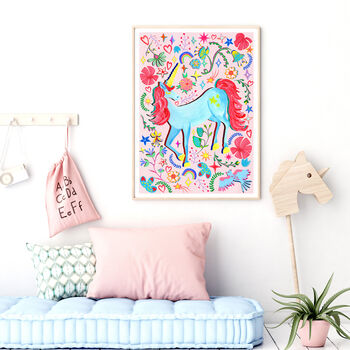 Colourful Unicorn Art Print, 2 of 11