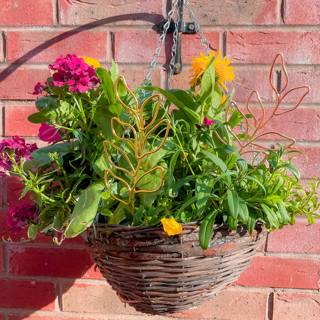 Decorative Leaves Plant Pot Stick By Briar Rose Wire