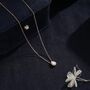 Tiny Aurora Cz Droplet Pendant Necklace, thumbnail 6 of 11